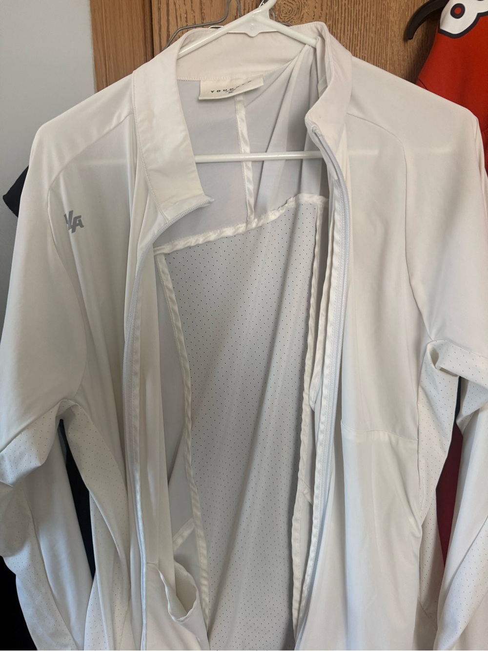 YoungLA White Lightweight Perforated Zip Utility Jacket